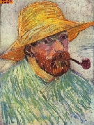 Selbstportr�t mit Palette nach van Gogh